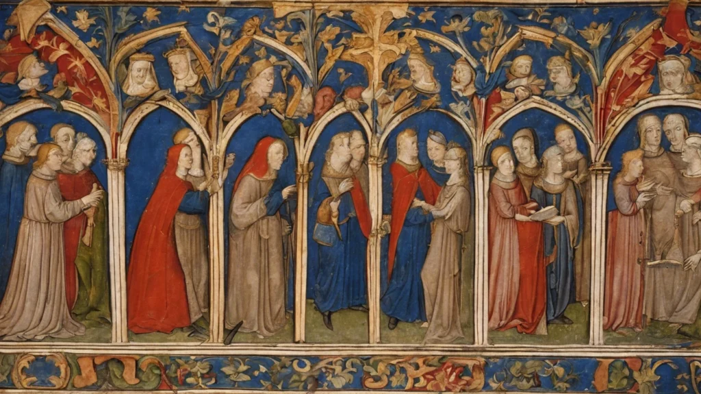 brushstrokes in medieval art