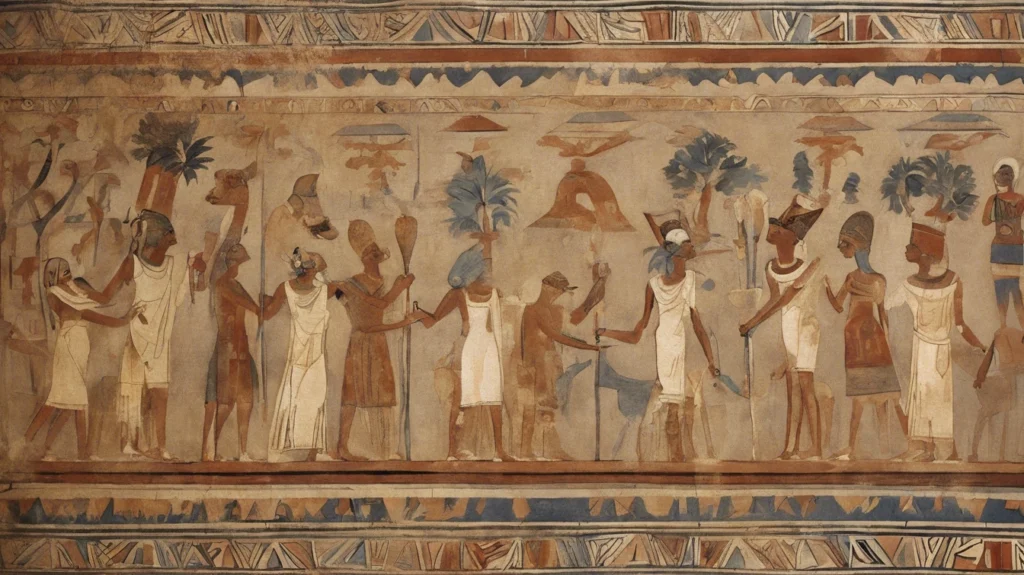 brushstrokes in ancient art