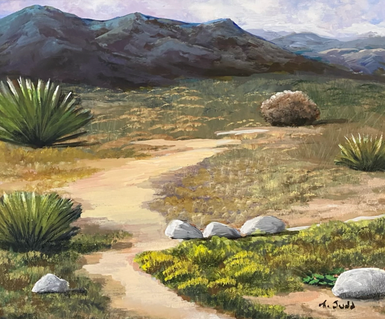 a charming desert scene