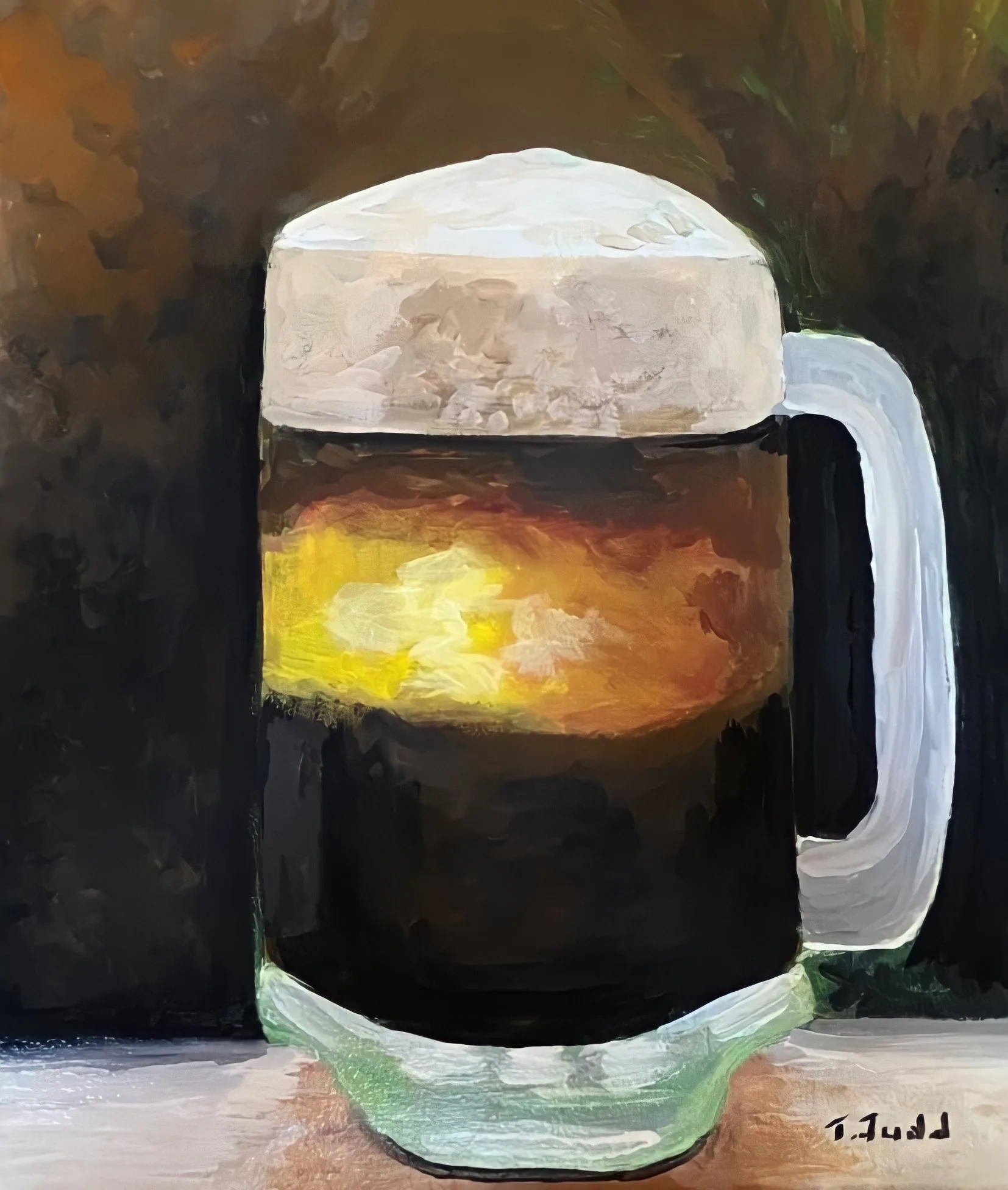 pitcher perfect and filled to the brim with beer