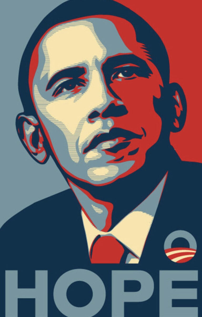 Photo by Scott Vandehey, "Obama - Hope Poster" (CC BY-NC-SA 2.0) via Flickr