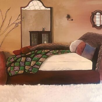 bedroom setting symbolizing solitude