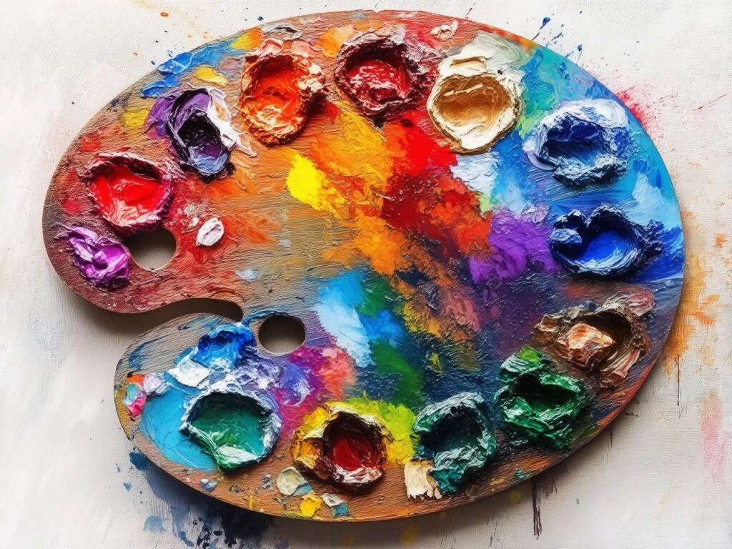artist's palette - color mixing in art