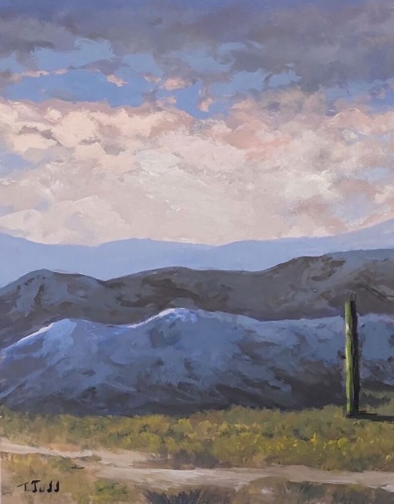 blue mountain painting