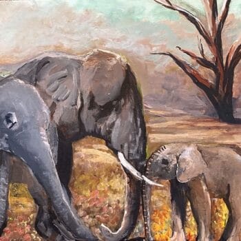 elephant wall art