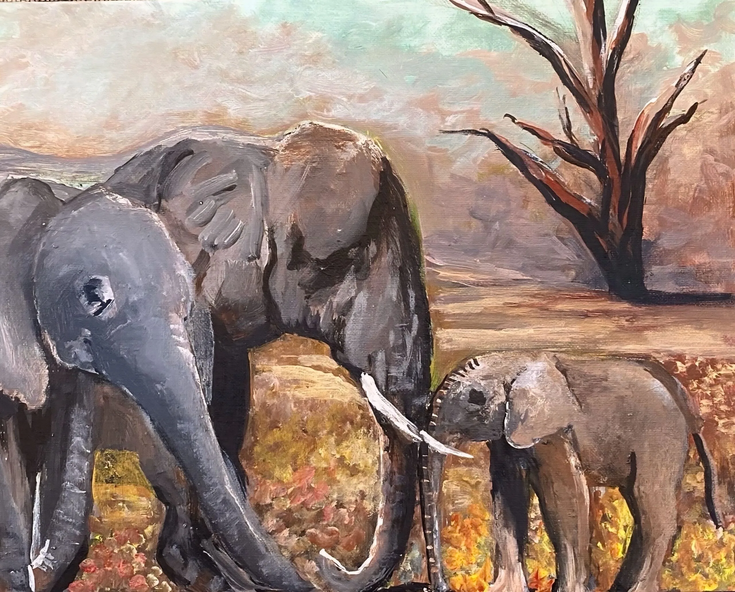 elephant wall art